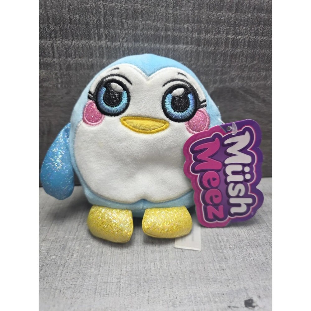 Squeezamals MushMeez Pengi Penguin 6" Squeezy Squishy Moldable Stress Plush b209